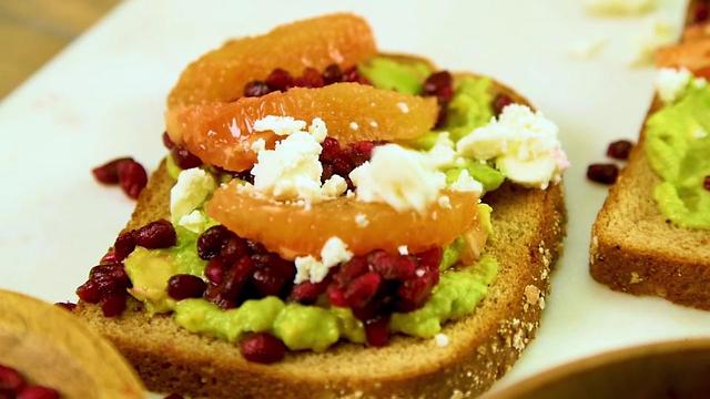 Pomegranate-Grapefruit Avocado Toast