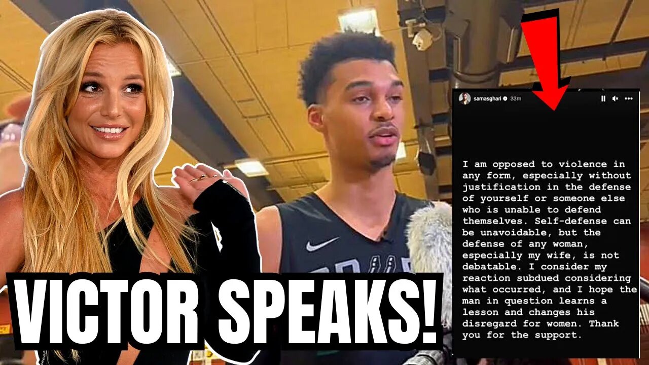 NBA's Victor Wembanyama ISSUES STATEMENT on Britney Spears INCIDENT with Spurs Security Guard!