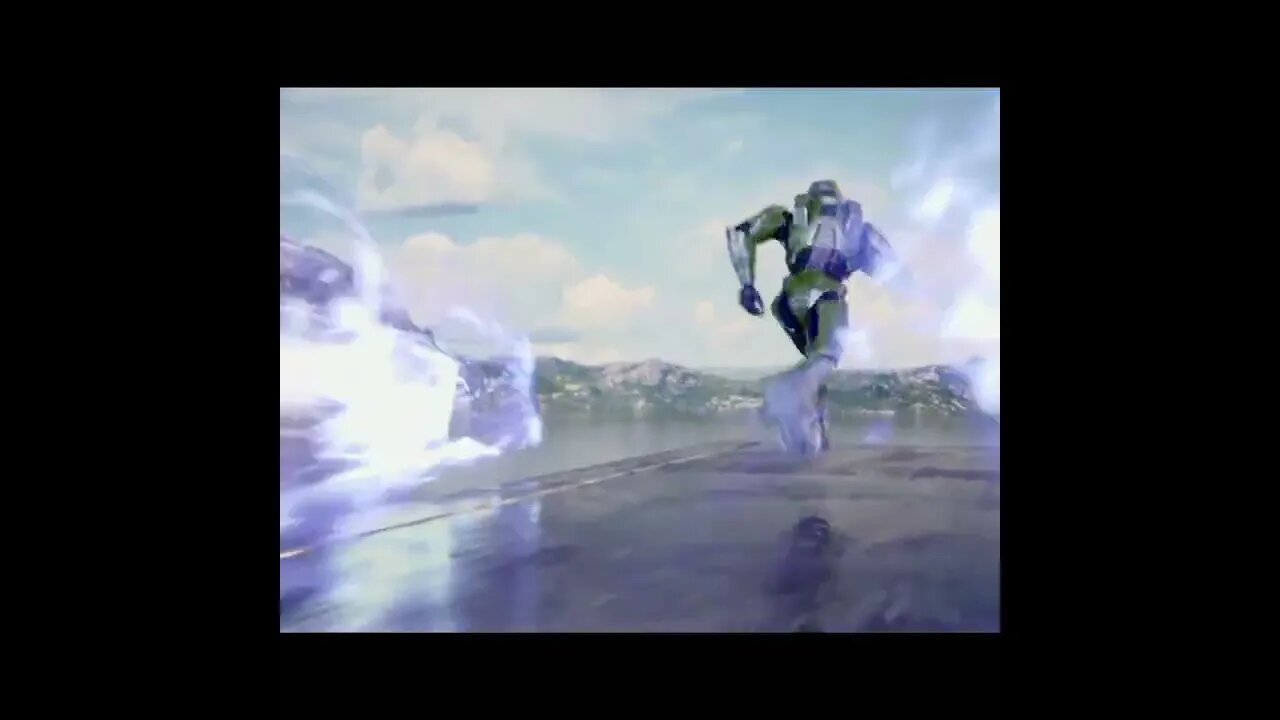 Masterchief tries to escape as the Covenant glass the installation