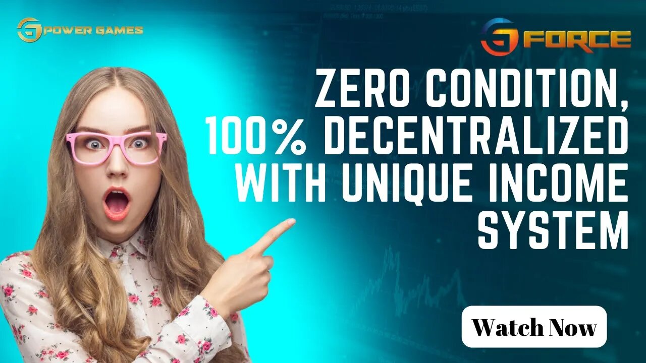 Zero condition, 100% decentralized with unique income system