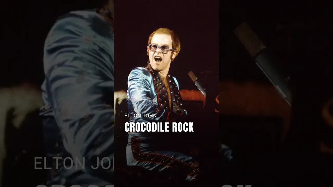 Elton John • Crocodile rock (lyric video) #Shorts