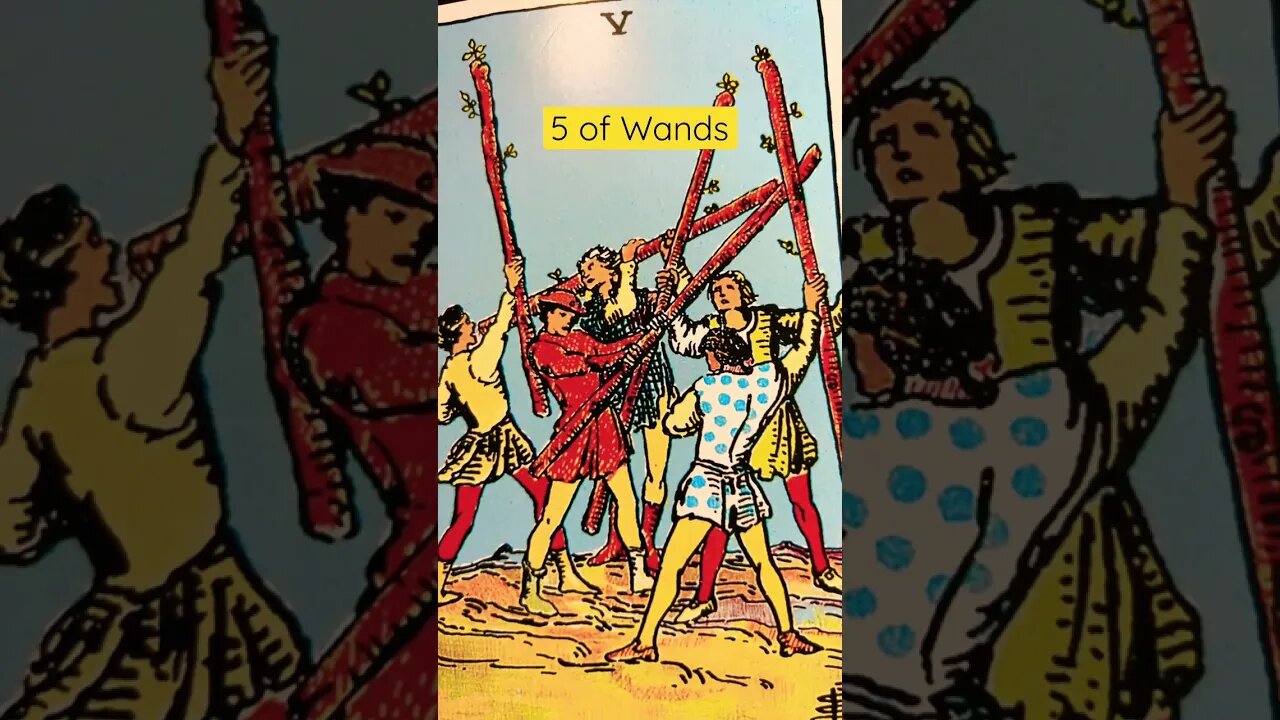 5 of Wands #shorts #learntarot