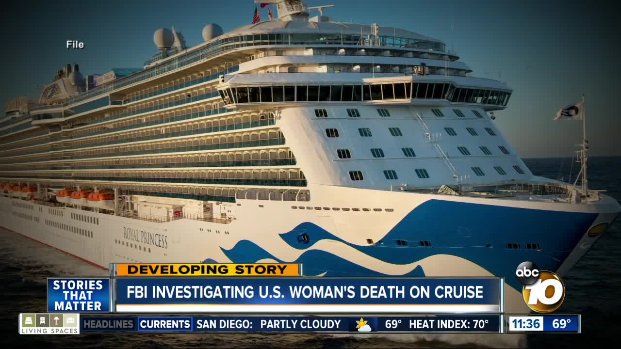 FBI investigates woman's death on cruise