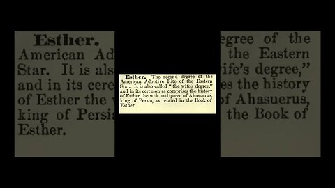 Esther: Encyclopedia of Freemasonry By Albert G. Mackey