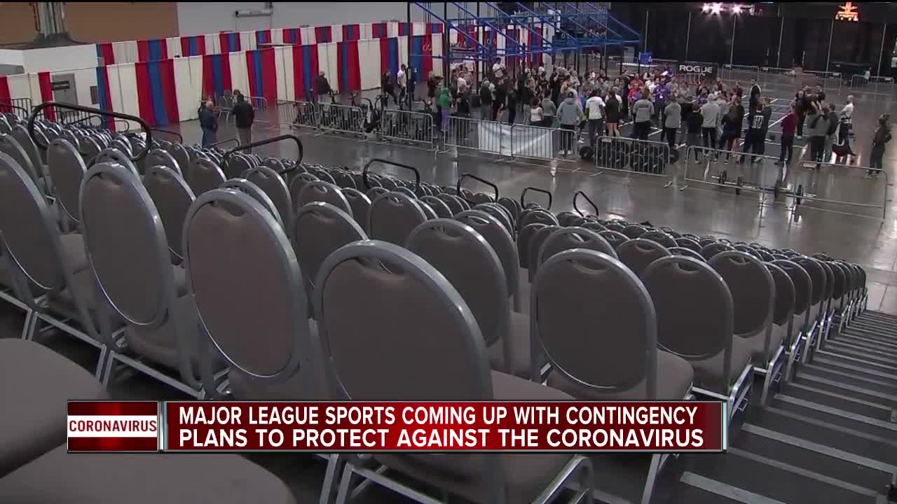 Major league sports coming up with contingency plans to protect against the coronavirus