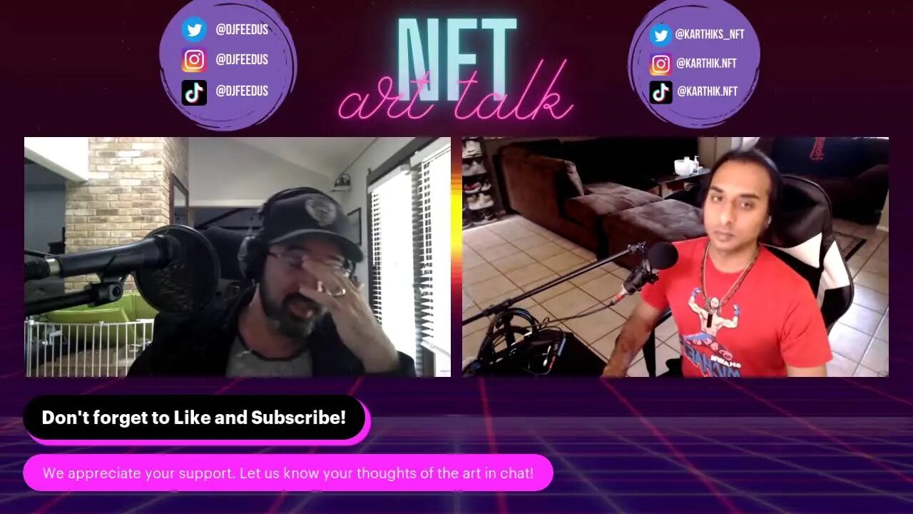 NFT ART TALK - EP 42 - FABIEN AERTS, CYBER TONE, K-REX, JOSHUA SQUASHUA, NIKE, CHRIS BROWN