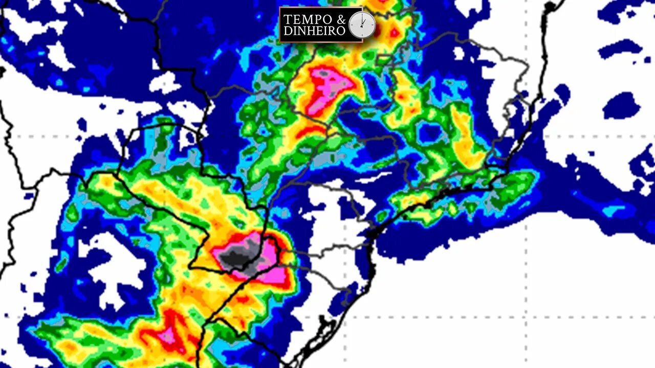Chuva em várias regiões com destaque para o estado de MG e Nordeste