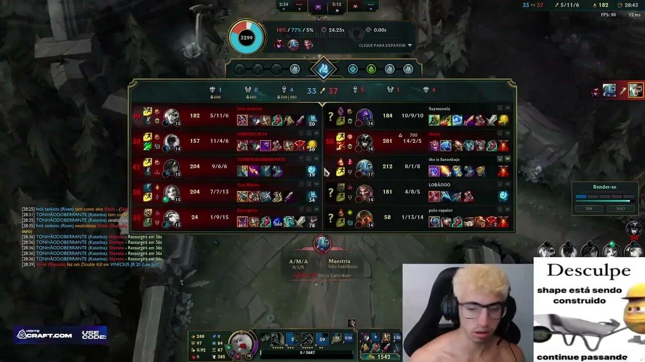 SHYVANA FEZ 1V4 E DUDUELISTA PASSOU MAL COM A RIVEN