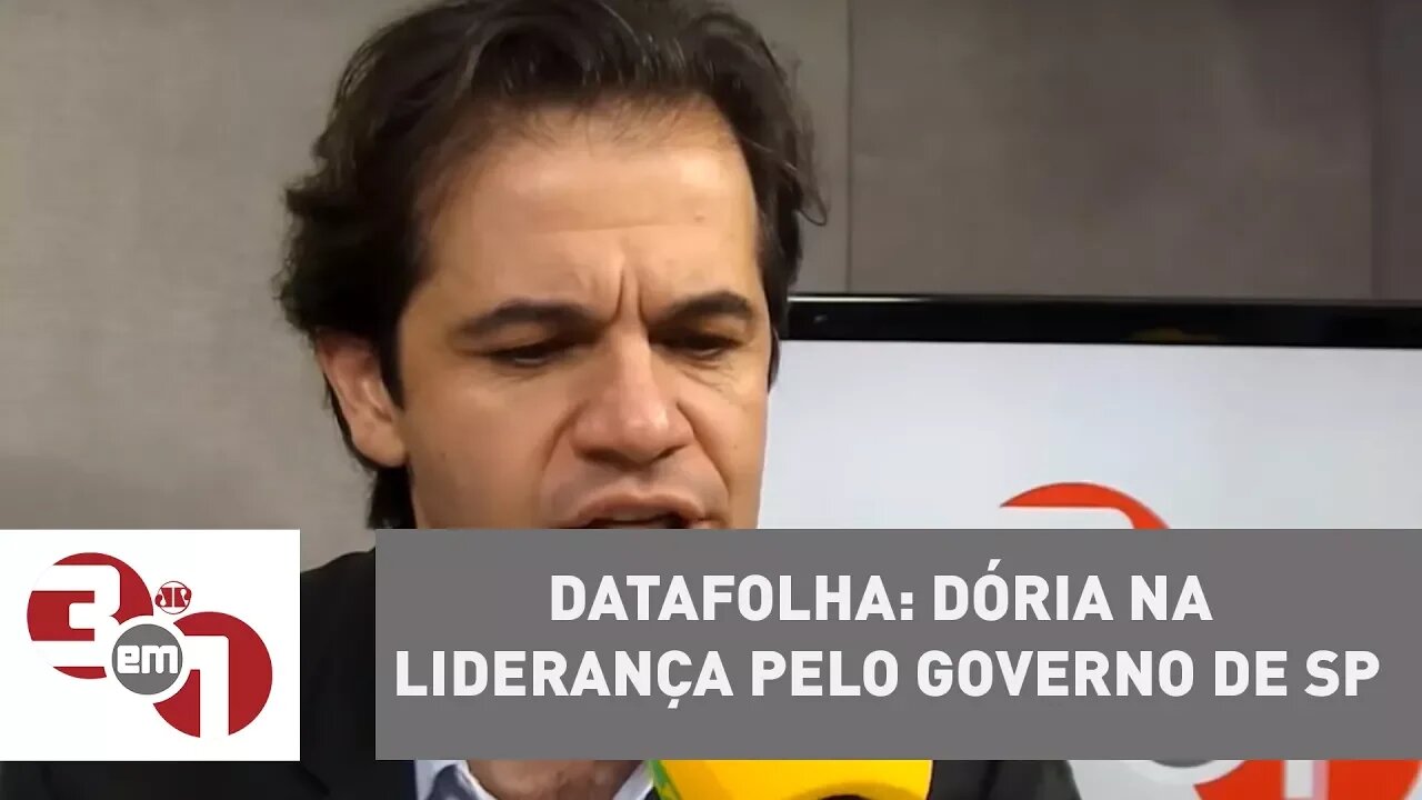 Pesquisa Datafolha mostra Doria na liderança na corrida pelo Estado de SP