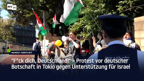 "F*ck dich, Deutschland!" – Protest vor deutscher Botschaft in Tokio gegen Unterstützung für Israel