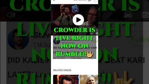 LOUDER WITH CROWDER - Steven Crowder is LIVE ON RUMBLE. Right Now. 🤟✨️💯🇺🇲🇺🇲🇺🇲