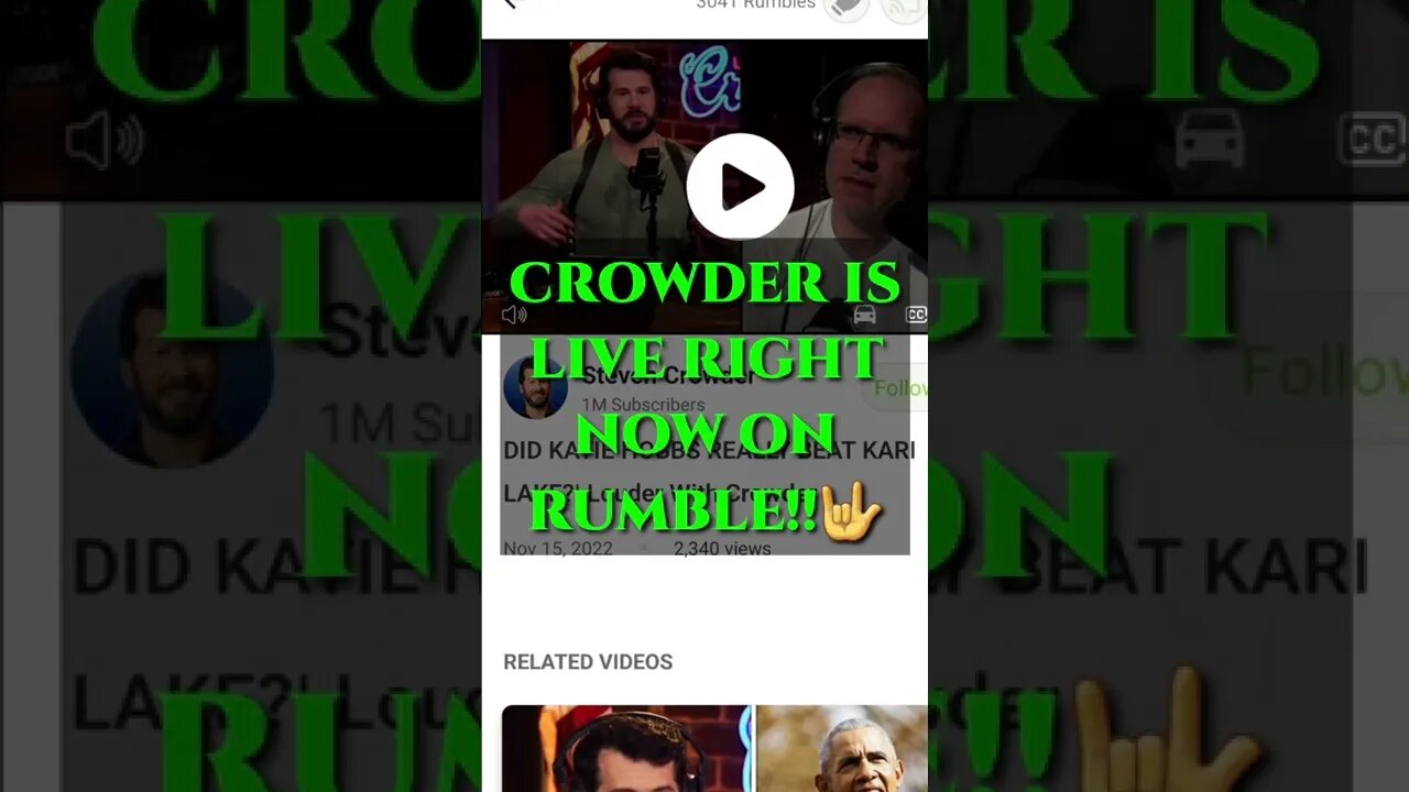 LOUDER WITH CROWDER - Steven Crowder is LIVE ON RUMBLE. Right Now. 🤟✨️💯🇺🇲🇺🇲🇺🇲