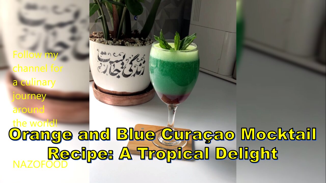 Orange and Blue Curaçao Mocktail Recipe: A Tropical Delight #mocktailrecipes #refreshingdrink