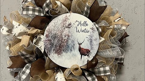 How to Make a Winter and Reverse for a Welcome Deco Mesh Wreath |Hard Working Mom |How to
