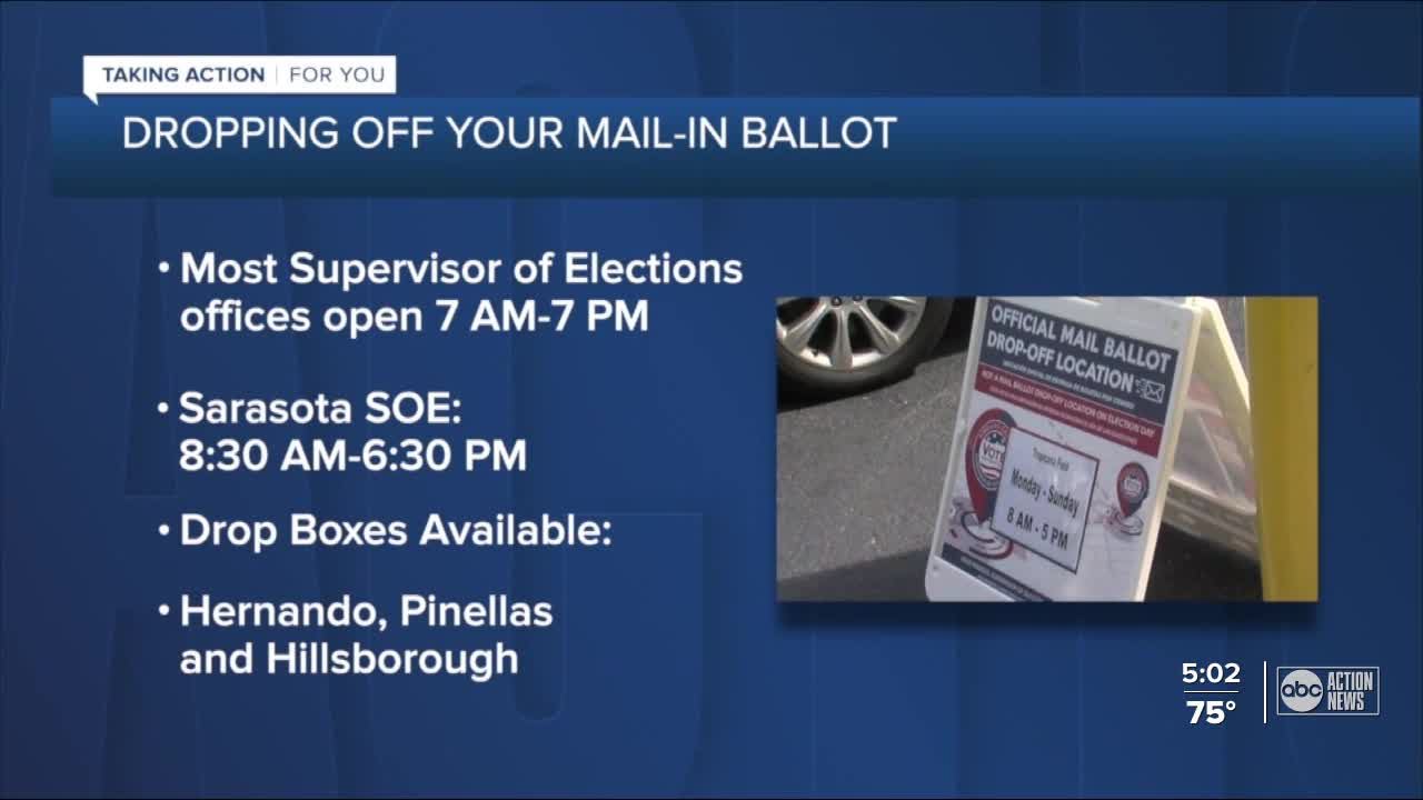 Where Tampa Bay area voters need to drop-off mail-in ballots