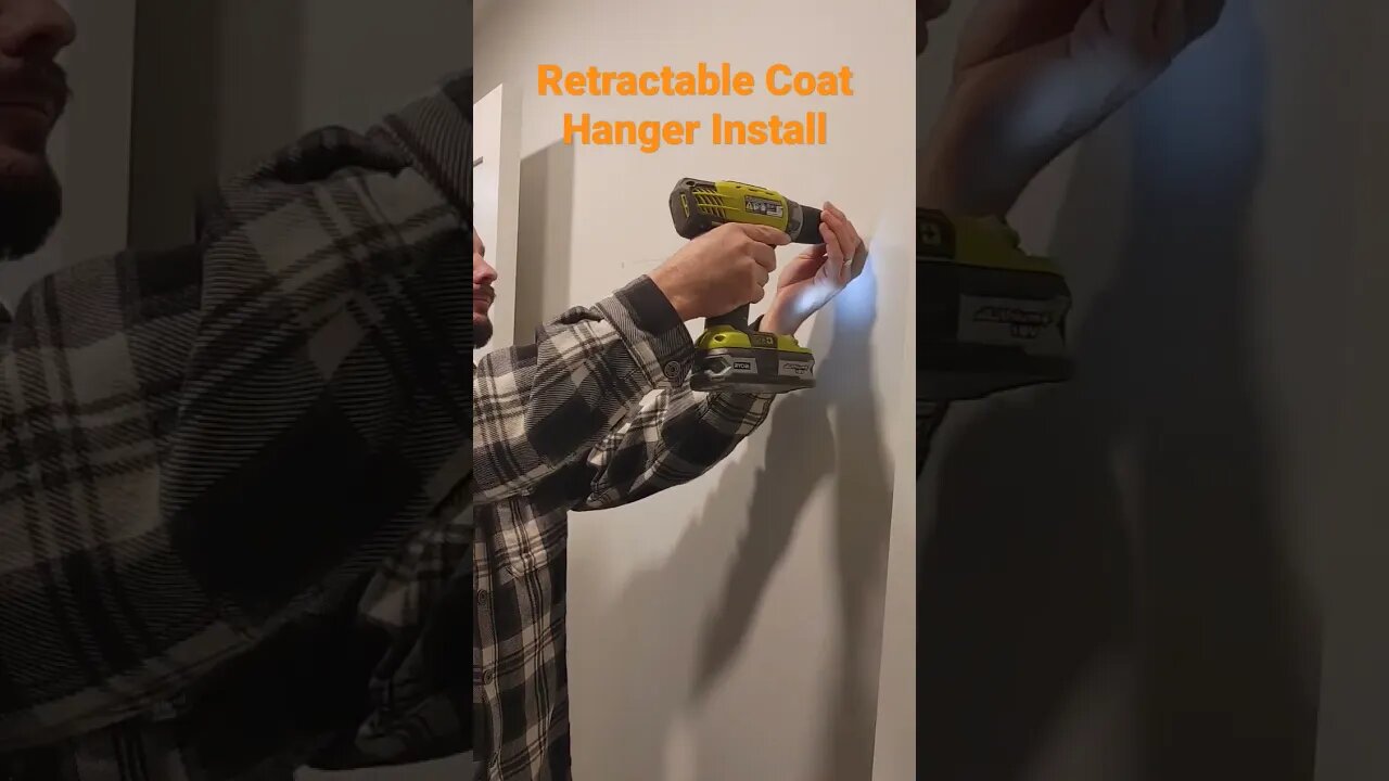 Retractable Coat hanger install umbra flip hooks