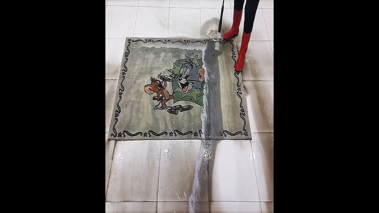 New method V Horrible dirty carpet cleaning satisfying