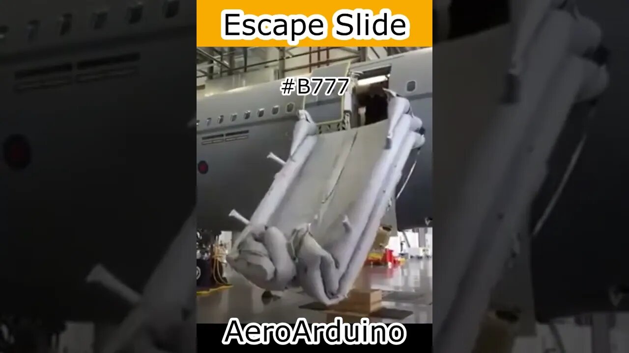 Watch Weird Escape Slide #B777 Hangar Shooting #Aviation #AeroArduino