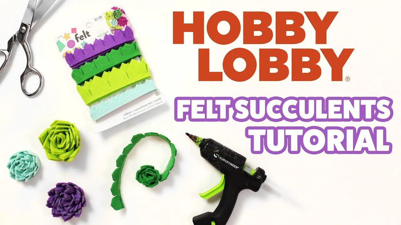 Hobby Lobby Felt Succulents Ribbon Kit Review and Tutorial from Tree House Studio