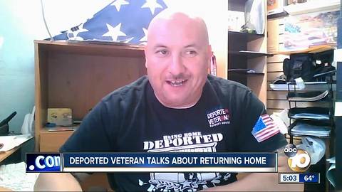 Deported veteran talks about returning to the U.S.