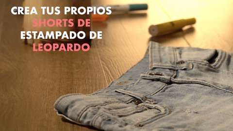 Crea tus propios shorts de estampado de leopardo