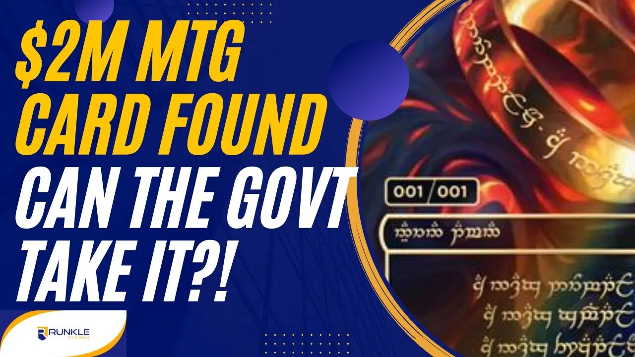 One Ring Found! But It May Get Seized By Smeagol (aka the Government)