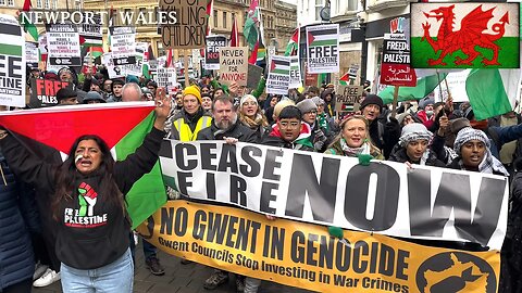 Pro-PS Protesters, March to Barclays Bank, Newport South Wales☮️