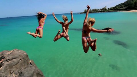 Cliff Diving Stunts Jumps & Incredible Dives set to Vitamin Me Soundtrack