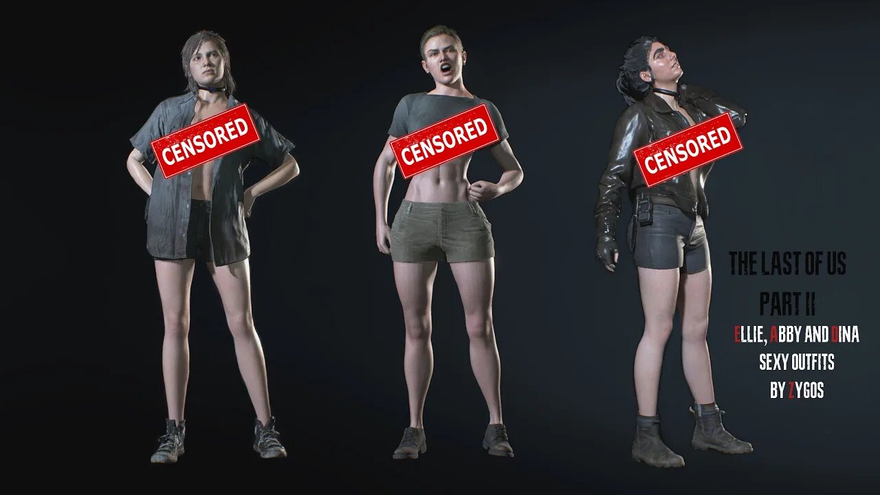 Resident Evil 3 Remake Jill as Ellie Abby & Dina in skimpy reimagined outfits from the last of us II
