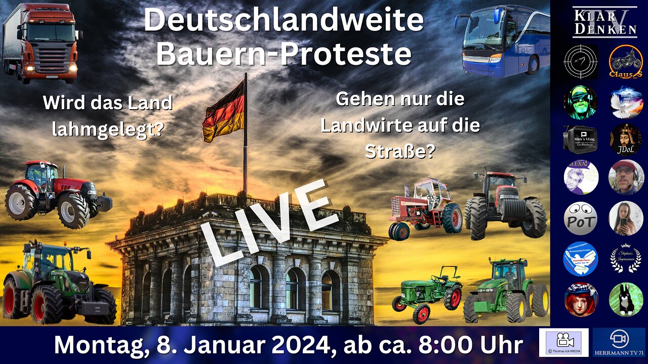 🔴💥LIVE I Deutschlandweite Bauern-Proteste