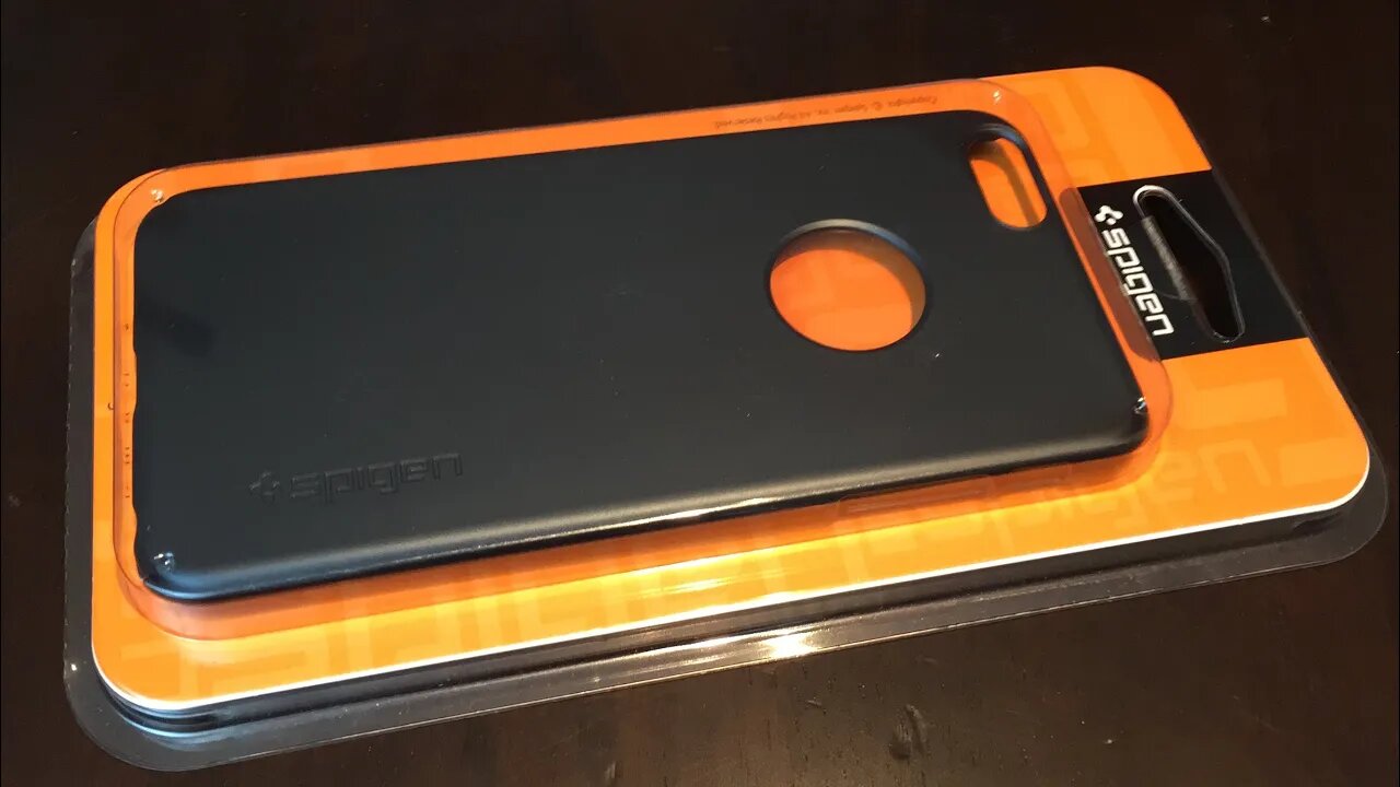 Spigen Thin Fit A Cover Case with logo shield window for iPhone 6 Plus