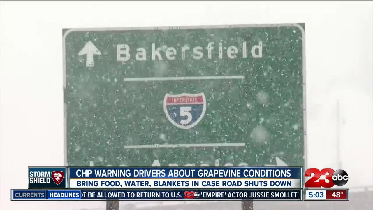 CHP provides helpful tips for drivers commuting through the grapevine