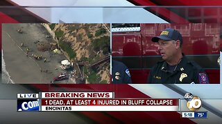 Officials give update on deadly Encinitas cliff collapse