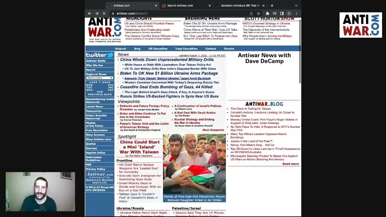 Antiwar News 8/8/22: China Winds Down Taiwan Drills, Israel Kills 44 Palestinians in Gaza, and More