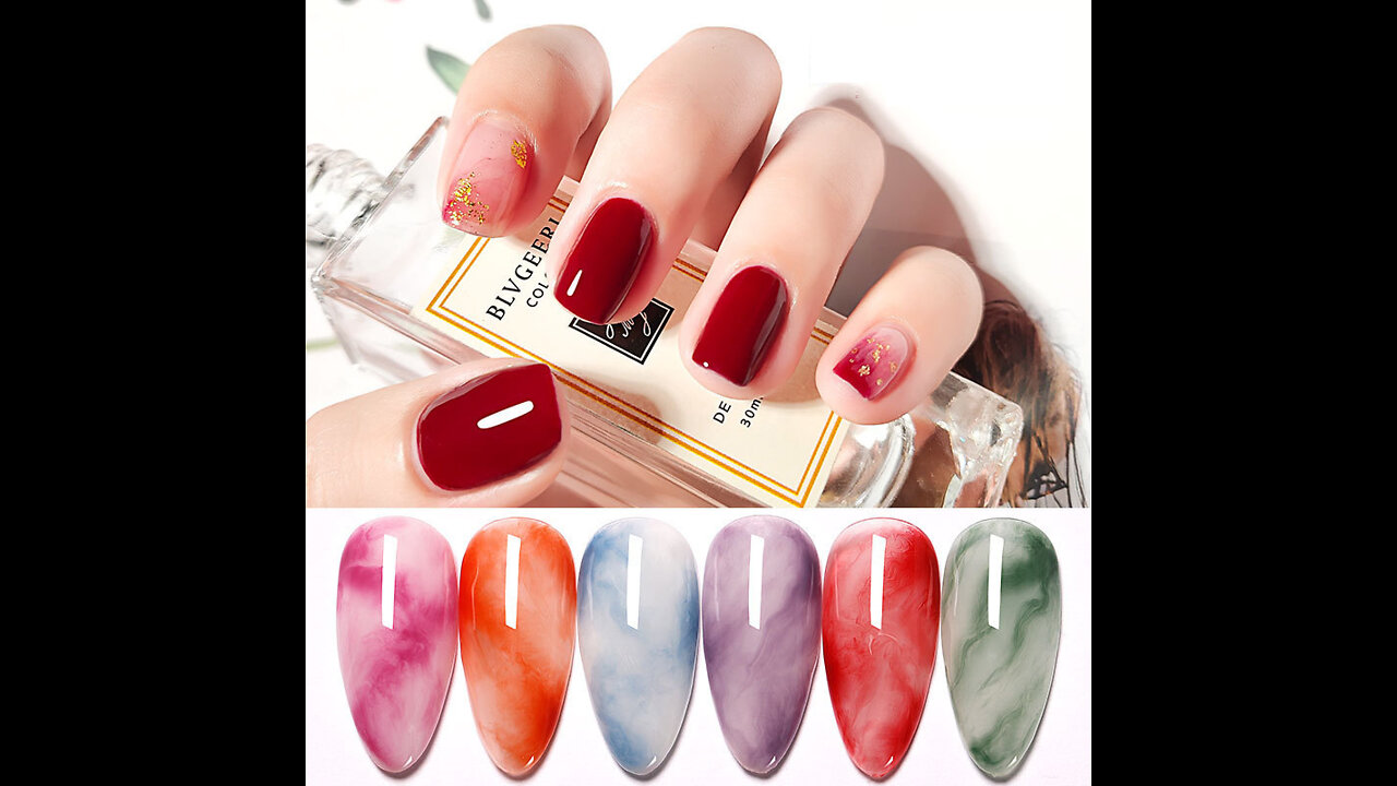 15ml Clear Blossom Gel Nail Polish Gradient Smook Effect Watercolor Nail Gel-big2party