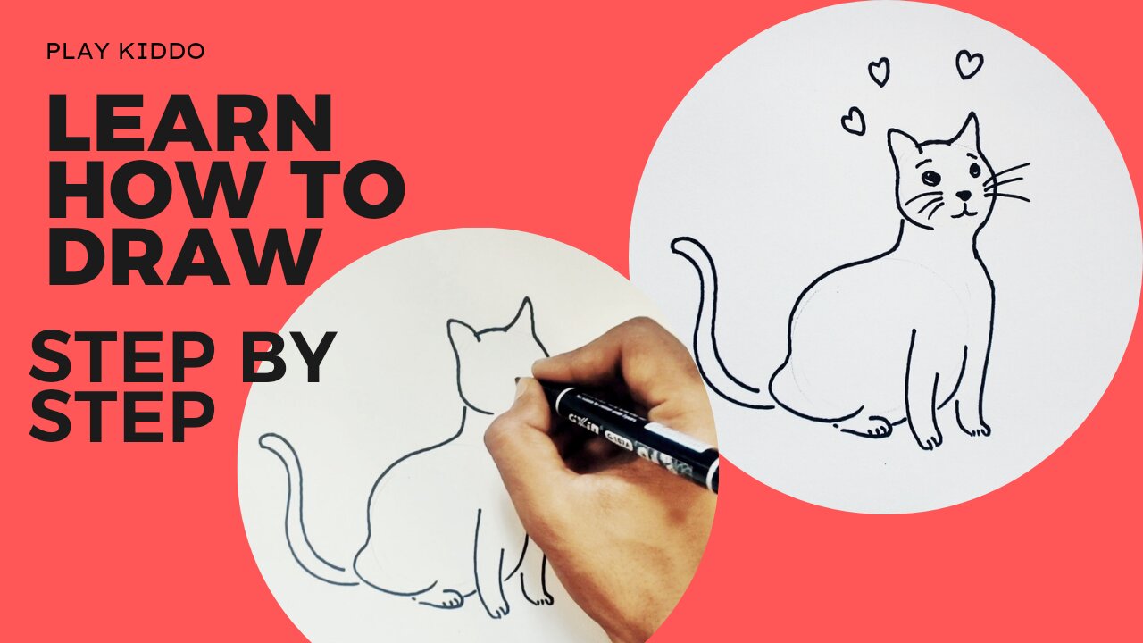 Cat Drawing Easy Tutorial