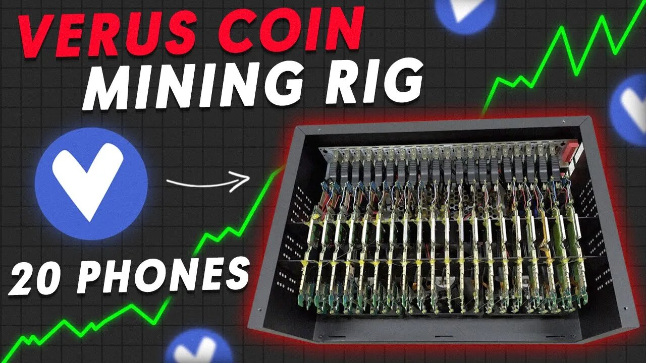 Check Out This Verus Mining Rig! This 20 Smartphone Server Miner Gets 65MH Mining Verus Coin.