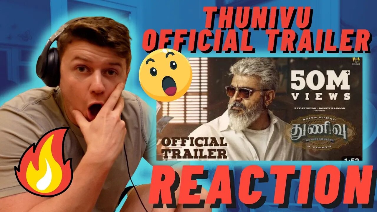 INDIAN RAMBO!! | Thunivu Official Trailer | IRISH REACTION | Ajith Kumar