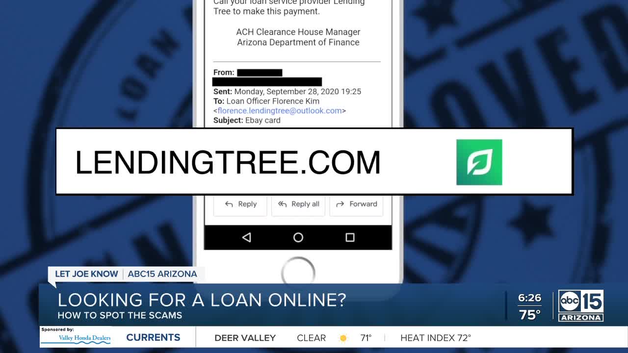 Watch for scams regarding online loans