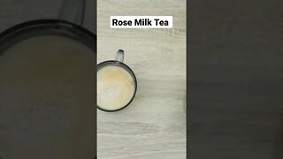 Rose Milk Tea with Homemade Rose Syrup