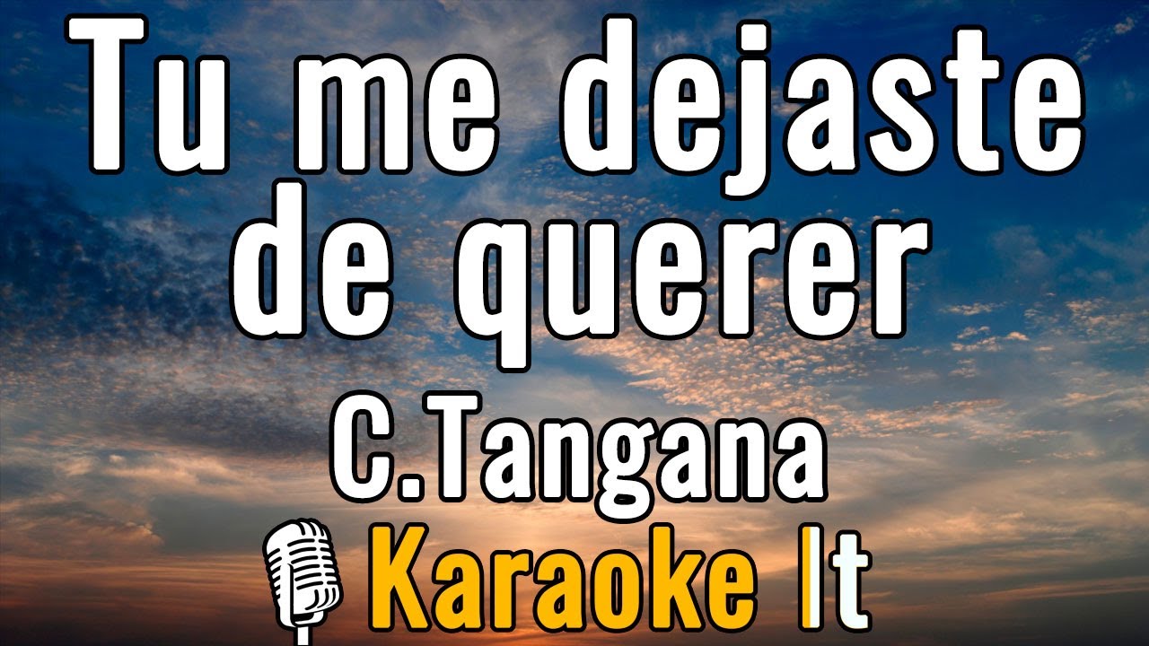 C. Tangana - Tú Me Dejaste De Querer [KARAOKE] [4K]