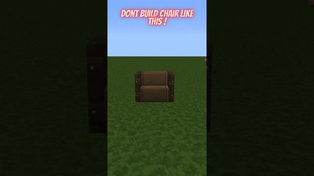 Dont build chair like this ❌ #minecraft #shorts #short