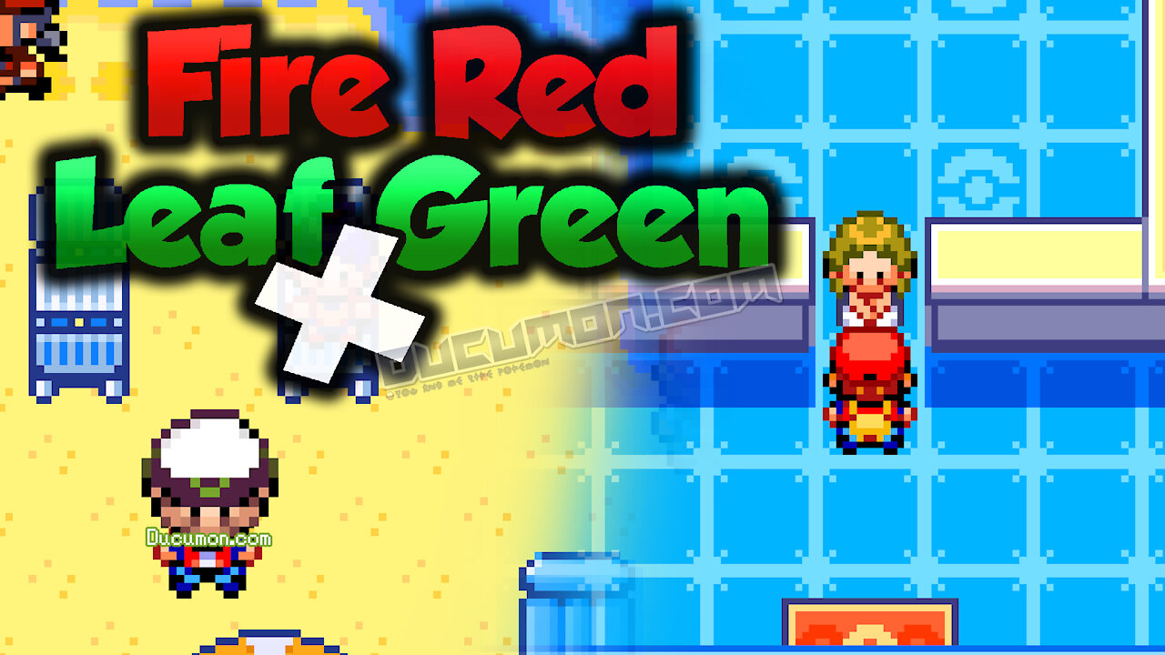 Pokemon Fire Red and Leaf Green + - GBA Hack ROM has new map, battle tower, key system and more..