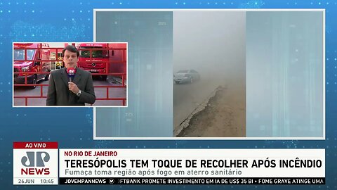 Aterro Sanitário de Teresópolis é atingido por incêndio e cidade tem toque de recolher no Rio