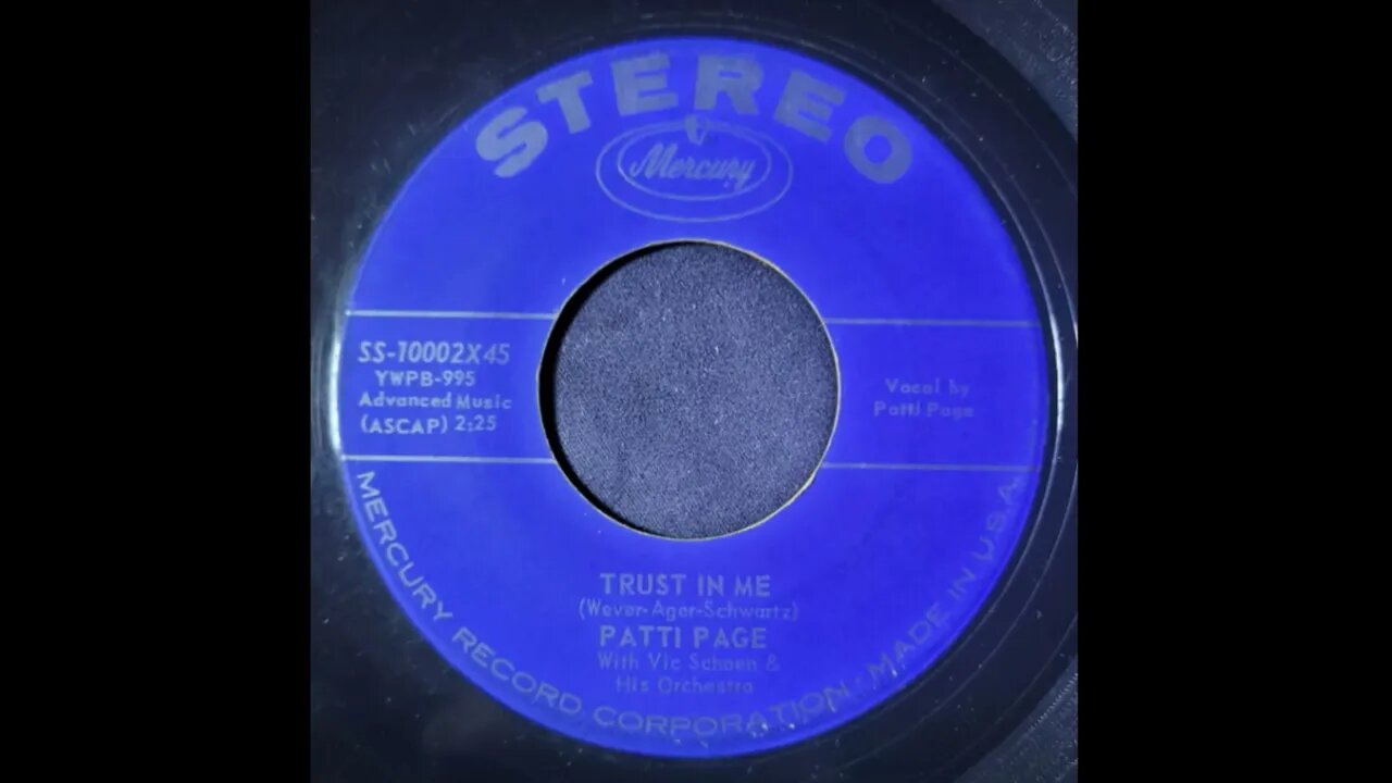 Patti Page, Vic Schoen and His Orchestra – Trust in Me
