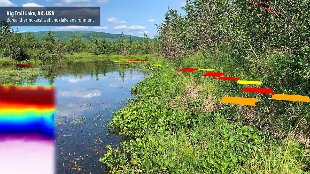 Methane emission hot spots were observed