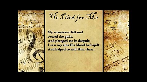 He Died for Me | FWBC Hymn With Lyrics