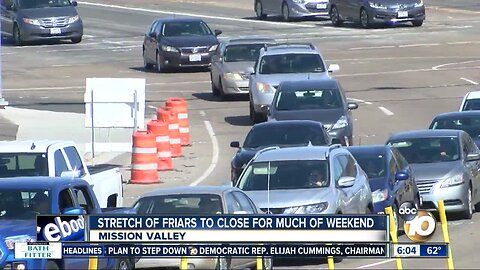 Motorists warned of weekend closure of Friars Road