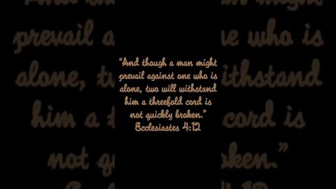 Ecclesiastes 4:12 #ecclesiastes #bibleverse #bible