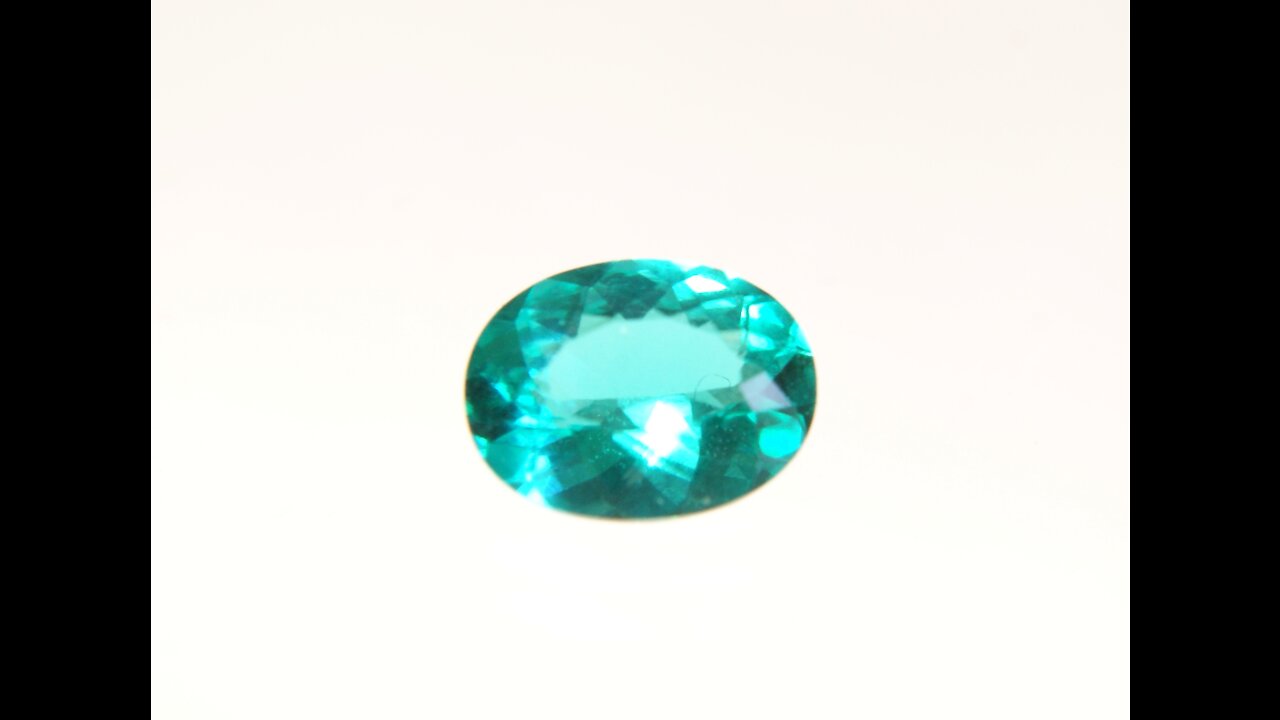 Hydrothermal Beryl with Color of Paraiba Tourmaline Oval